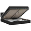 Ottoman seng med madras med hovedgærde Sort 200 x 200 cm Stof