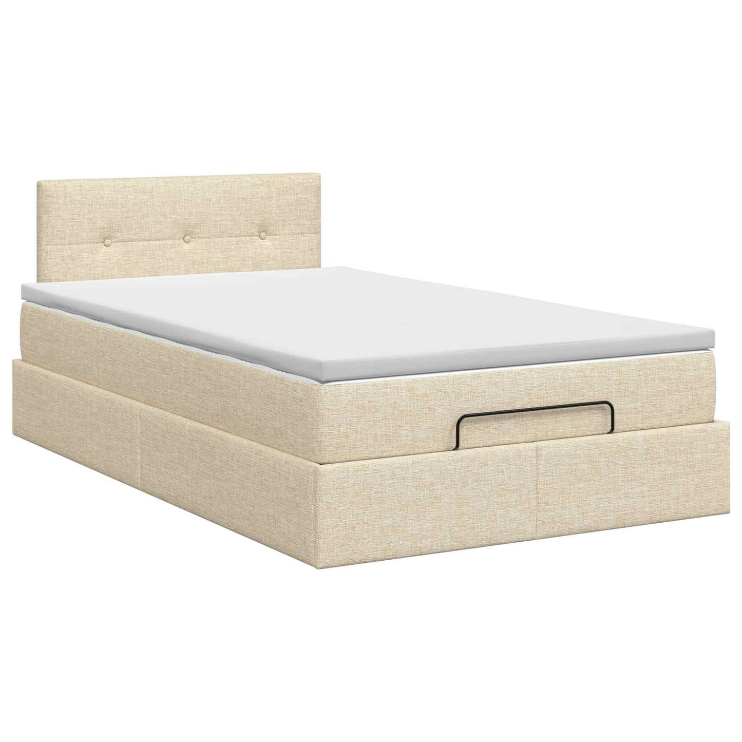 Ottoman seng med madras Cremefarvet 120 x 200 cm Stof