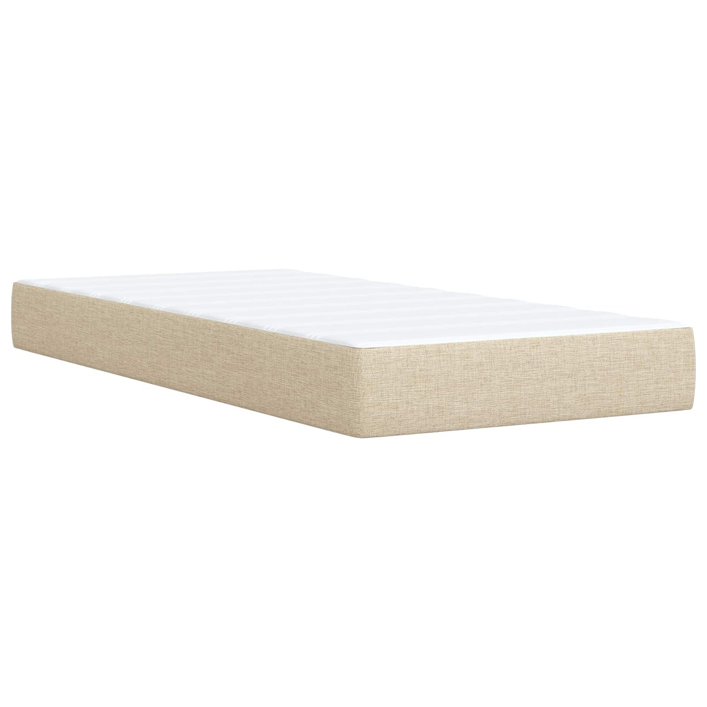 Ottoman seng med madras Cremefarvet 100 x 200 cm Stof
