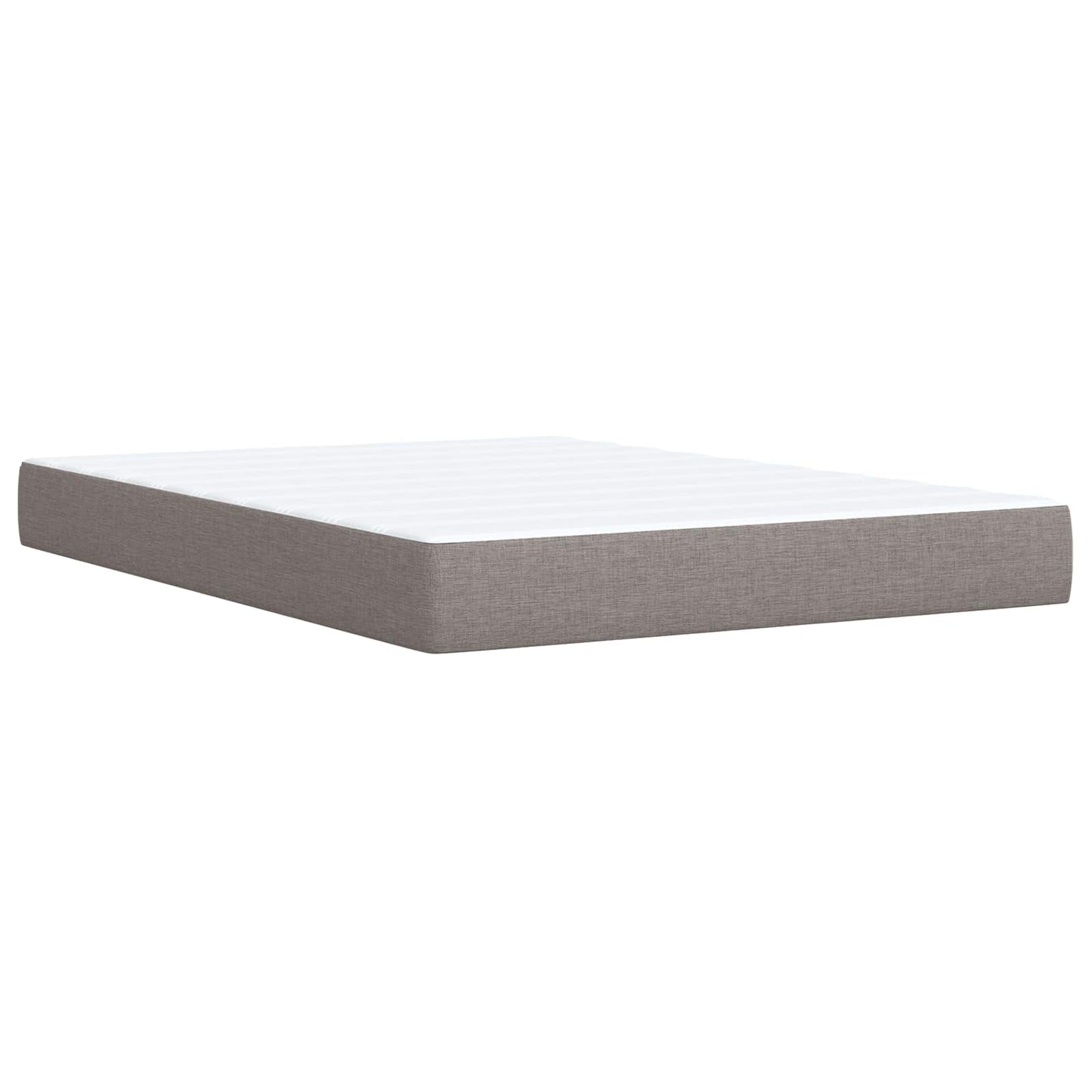 Ottoman seng med madras Gråbrun 140 x 200 cm Stof
