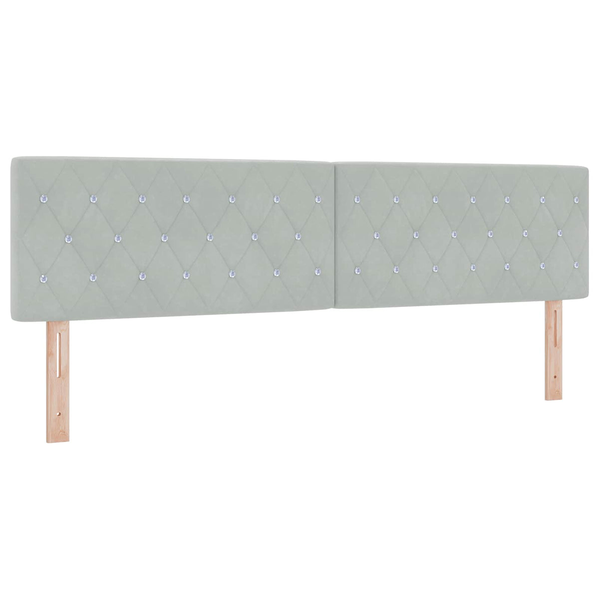 Ottoman seng med madras Lysegrå 180 x 200 cm Fløjl