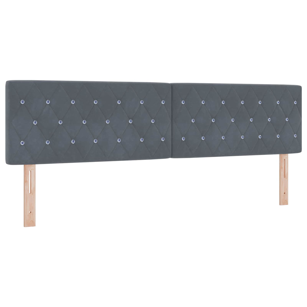 Ottoman seng med madras Mørkegrå 180 x 200 cm Fløjl