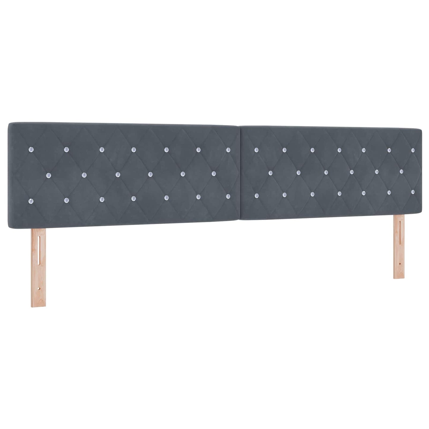 Ottoman seng med madras Mørkegrå 200 x 200 cm Fløjl