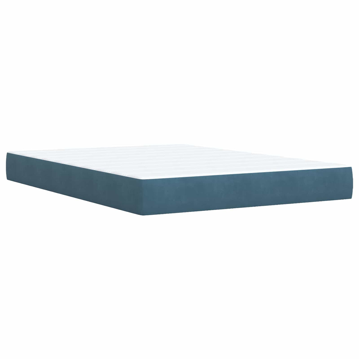 Ottoman seng med madras Mørk blå 140 x 200 cm Fløjl