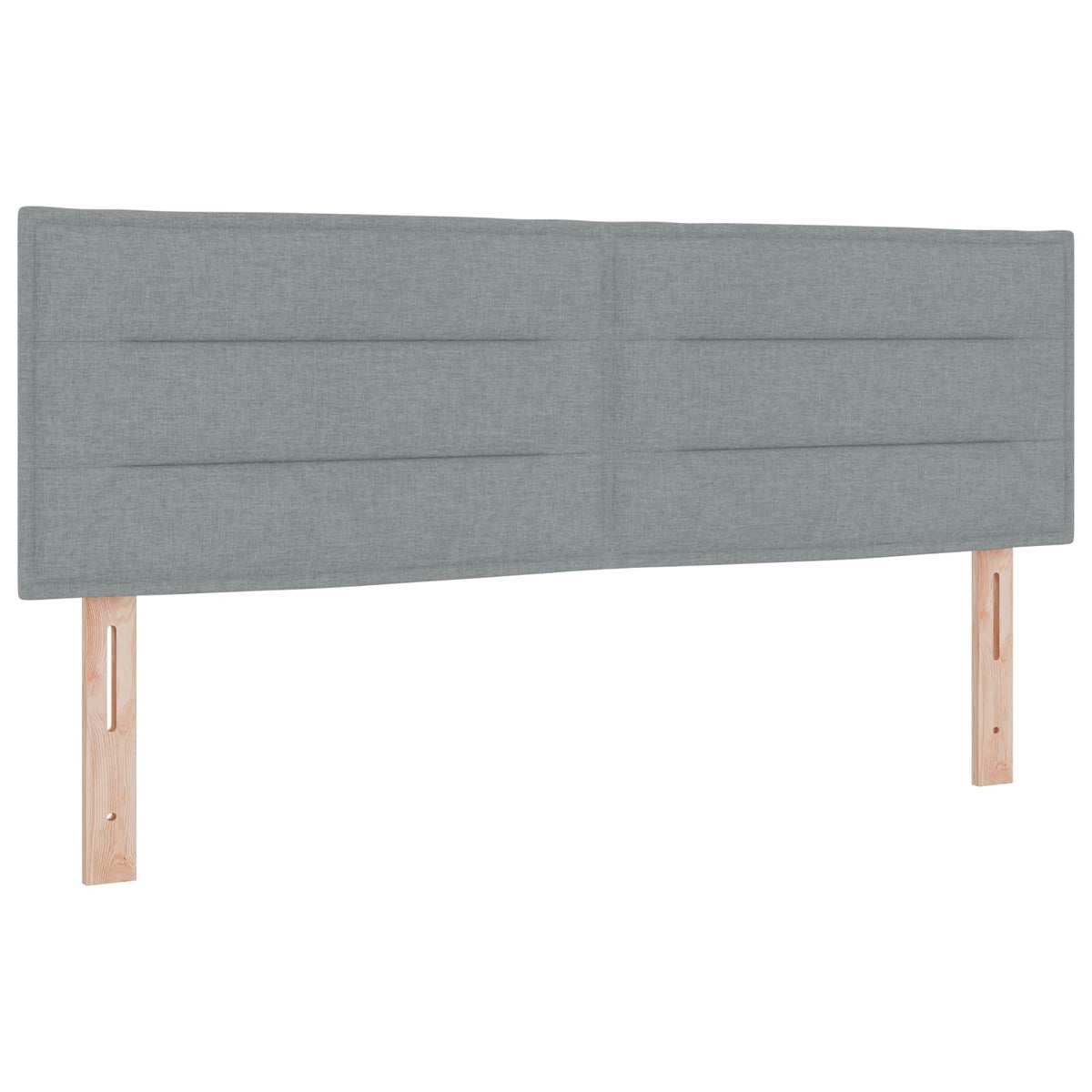 Ottoman seng med madras og LED Lysegrå 140 x 200 cm Stof