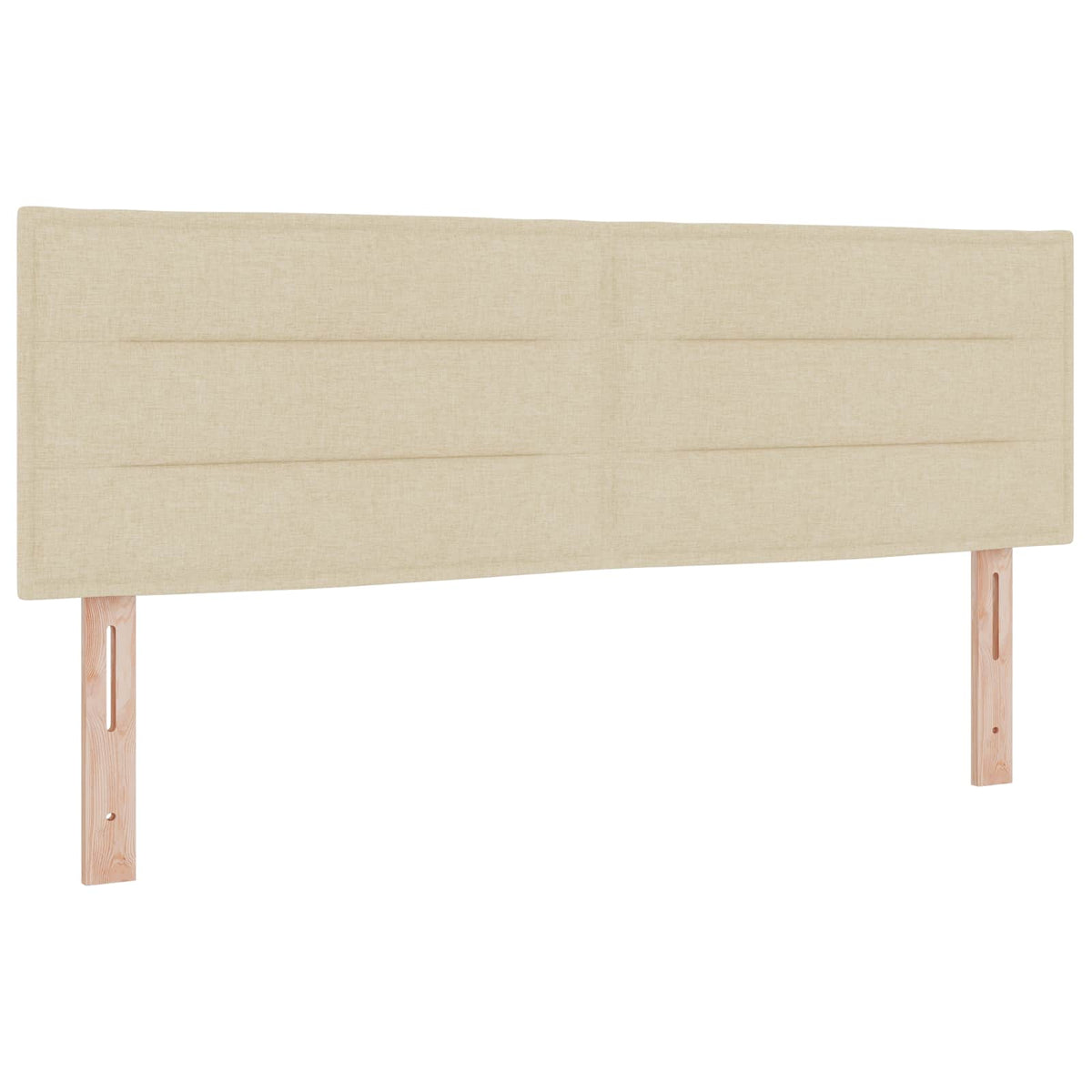 Ottoman seng med madras og LED Cremefarvet 140 x 200 cm Stof