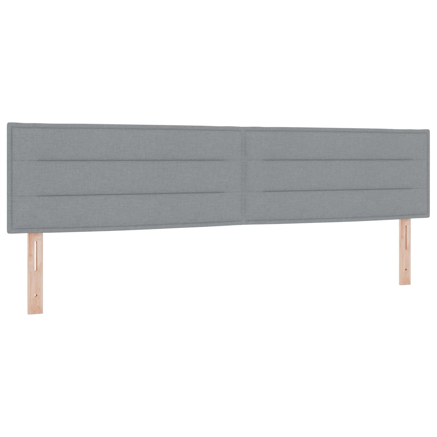 Ottoman seng med madras og LED Lysegrå 200 x 200 cm Stof