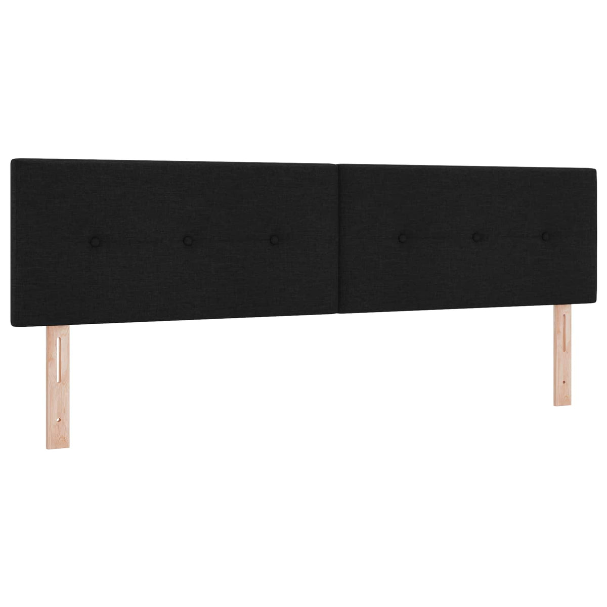 Ottoman seng med madras og LED Sort 180 x 200 cm Stof