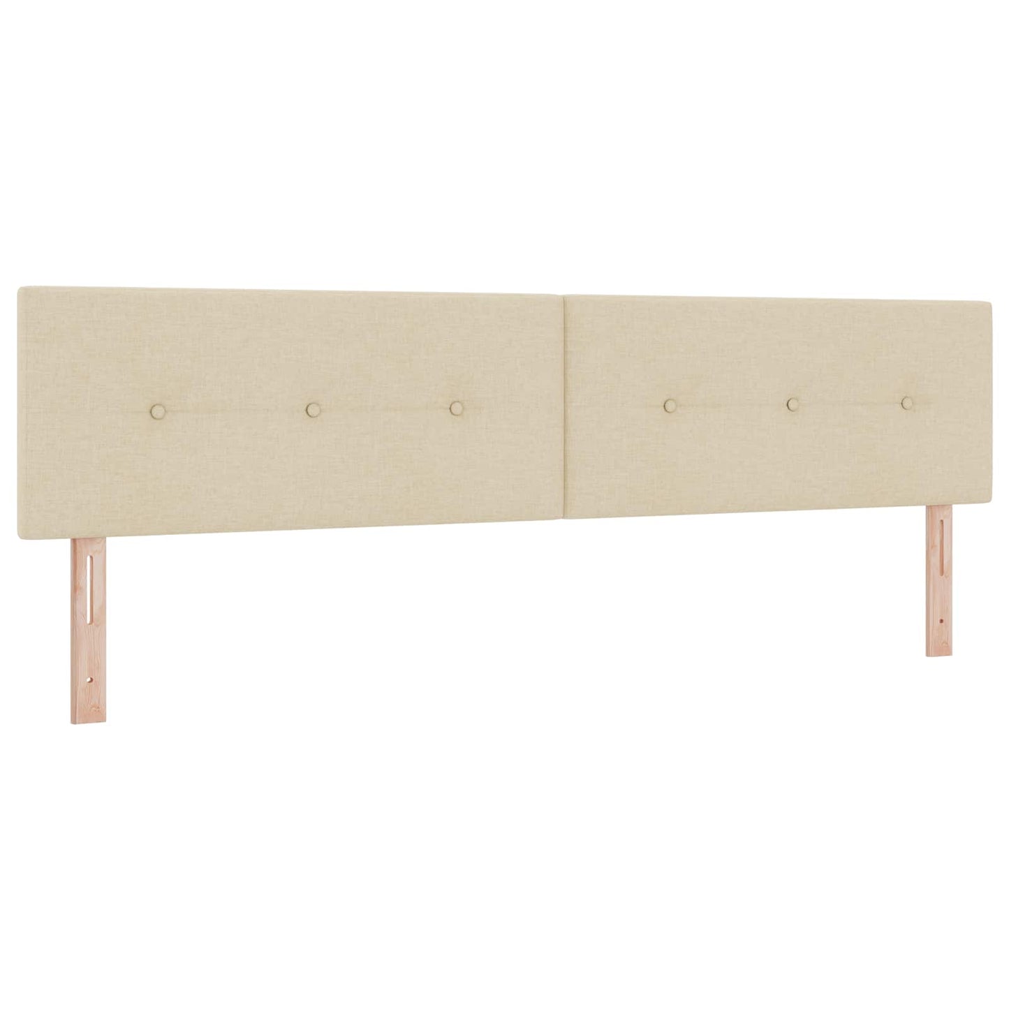 Ottoman seng med madras og LED Cremefarvet 200 x 200 cm Stof