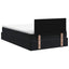 Ottoman seng med madras og LED Sort 120 x 190 cm Velour