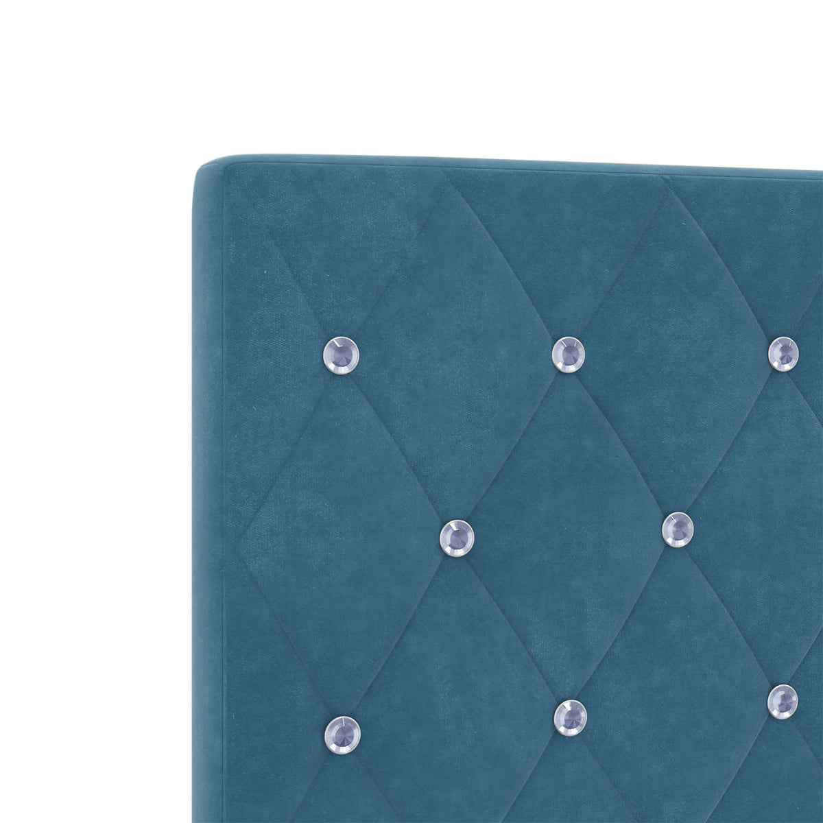 Ottoman seng med madras og LED Mørkeblå 120 x 200 cm Velour