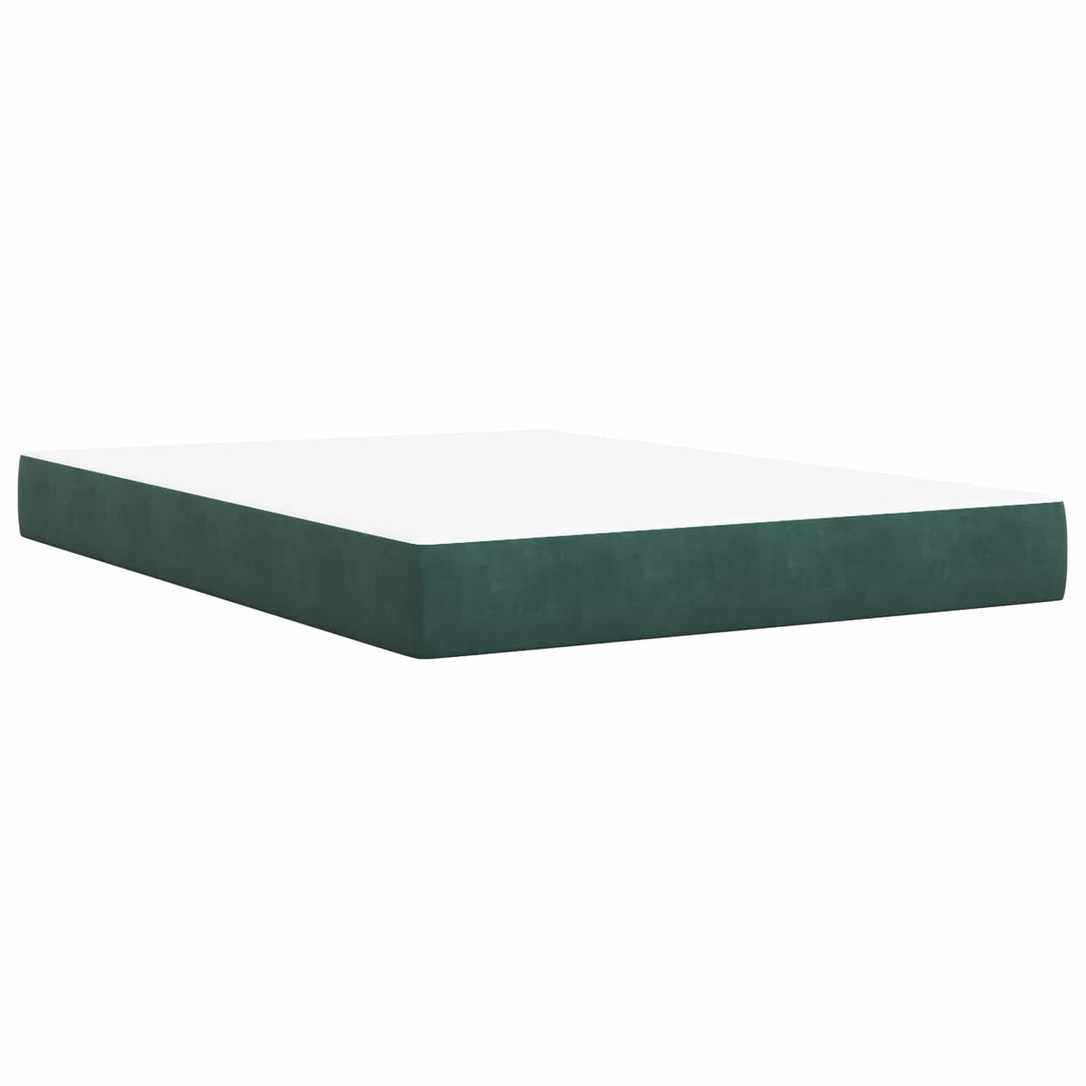 Ottoman seng med madras og LED Mørkegrøn 140 x 190 cm Velour