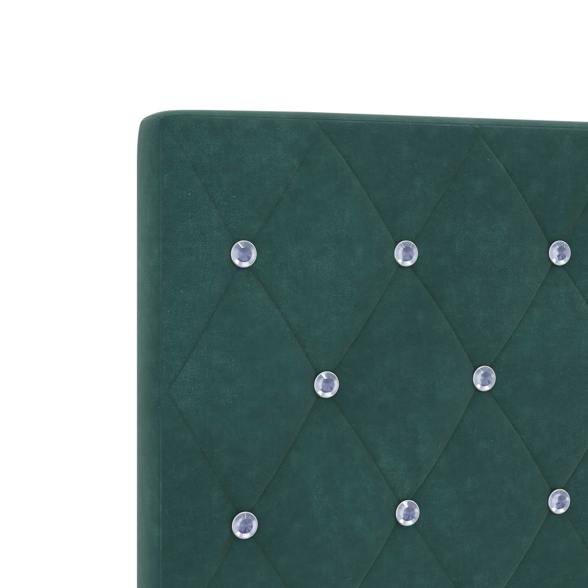 Ottoman seng med madras og LED Mørkegrøn 180 x 200 cm Velour