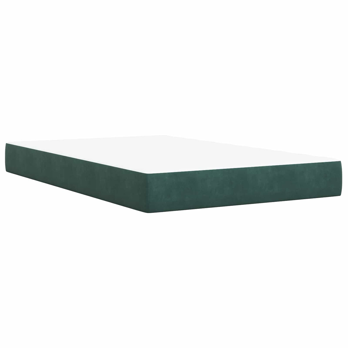 Ottoman seng med madras og LED Mørkegrøn 120 x 200 cm Velour