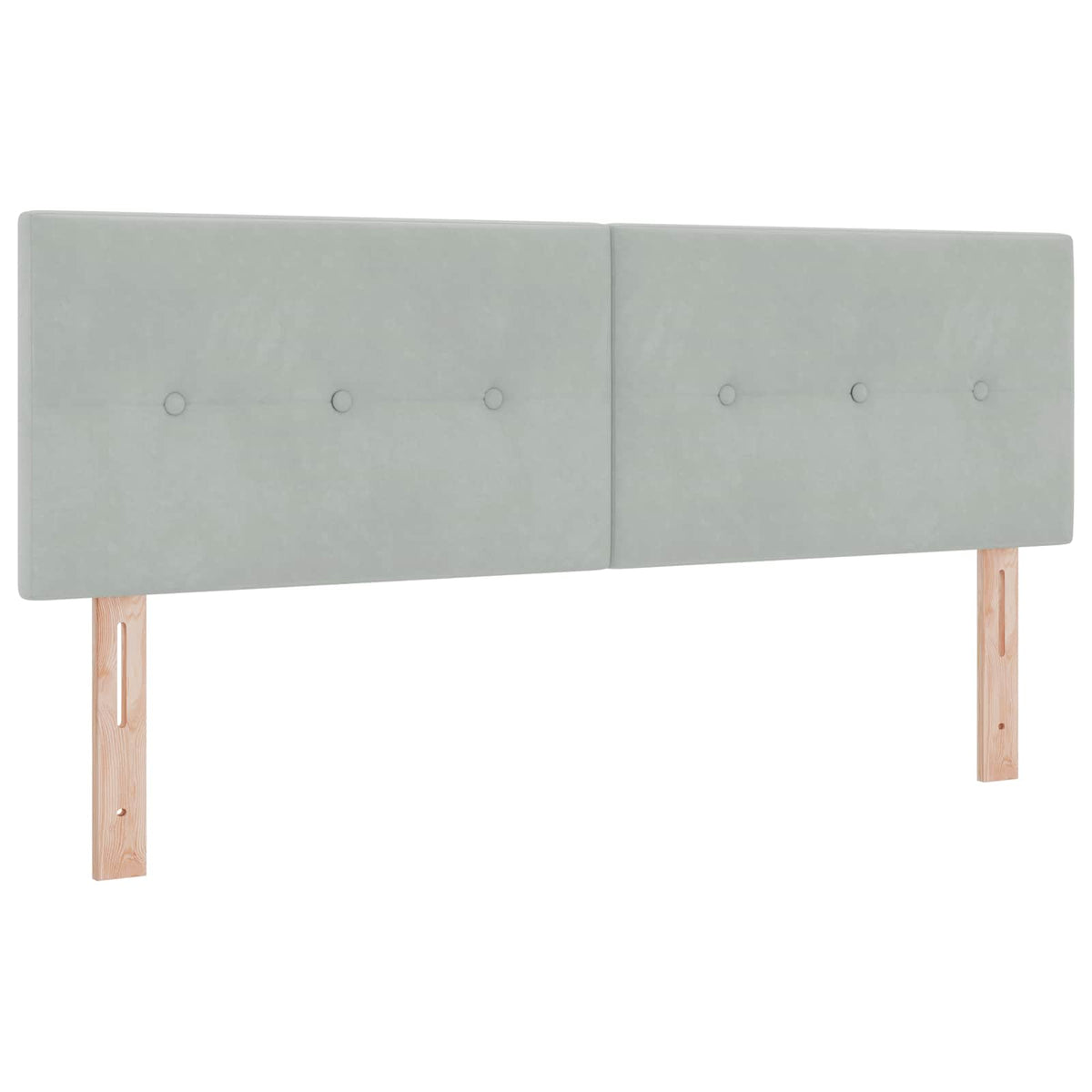 Ottoman seng med madras og LED Lysegrå 140 x 200 cm Velour
