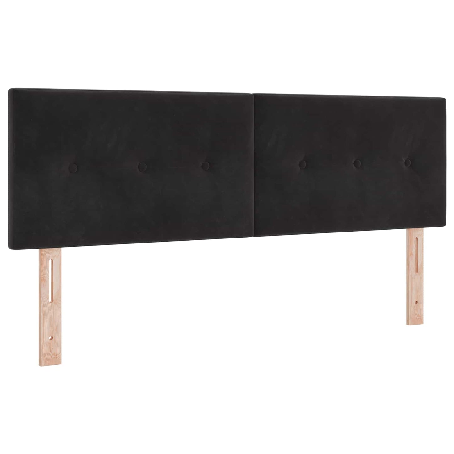 Ottoman seng med madras og LED Sort 140 x 200 cm Velour