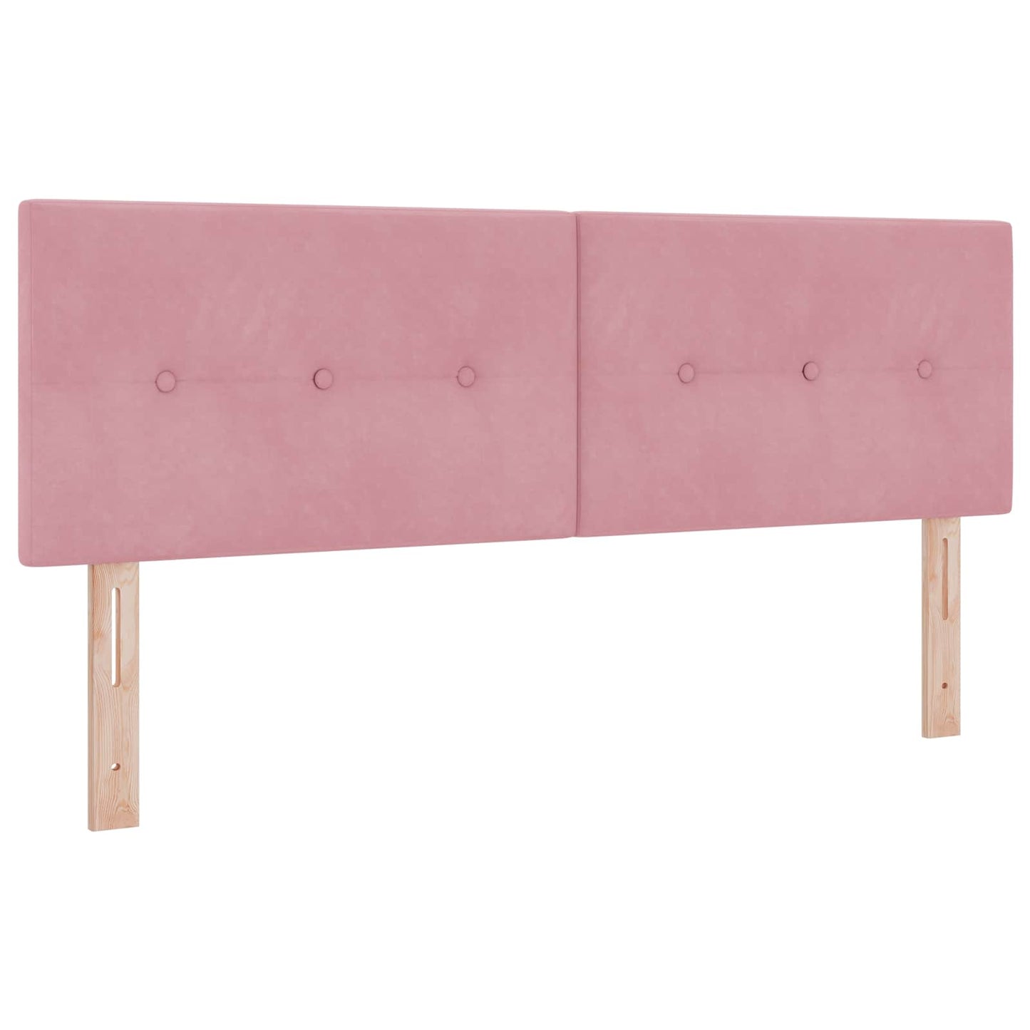Ottoman seng med madras og LED Lyserød 140 x 200 cm Velour