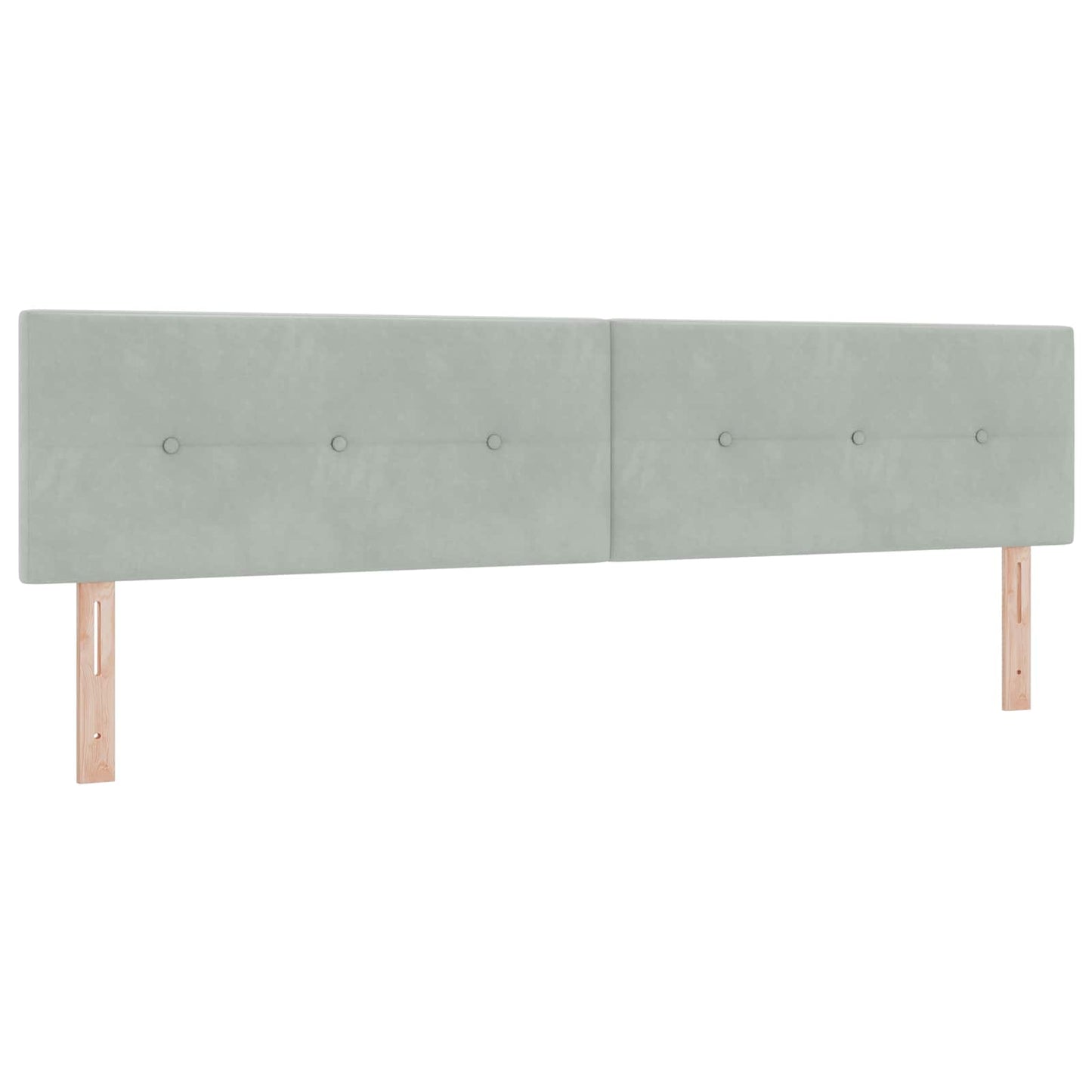Ottoman seng med madras og LED Lysegrå 200 x 200 cm Velour