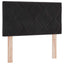 Ottoman seng med madras og LED Sort 80 x 200 cm Velour
