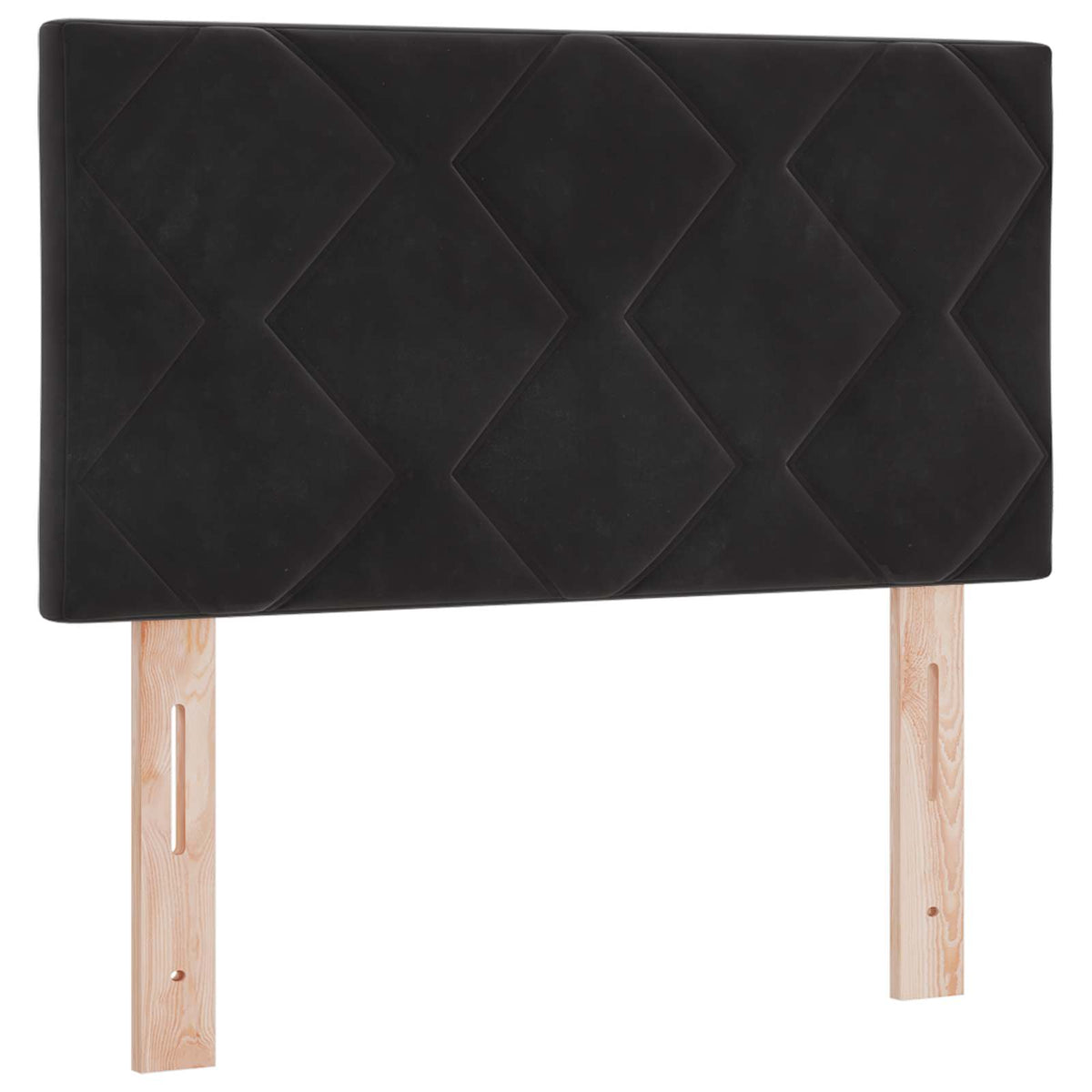 Ottoman seng med madras og LED Sort 80 x 200 cm Velour