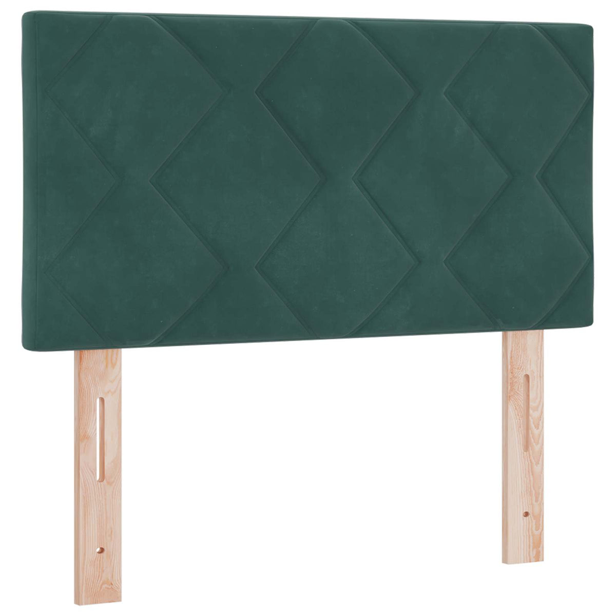 Ottoman seng med madras og LED Mørkegrøn 80 x 200 cm Velour