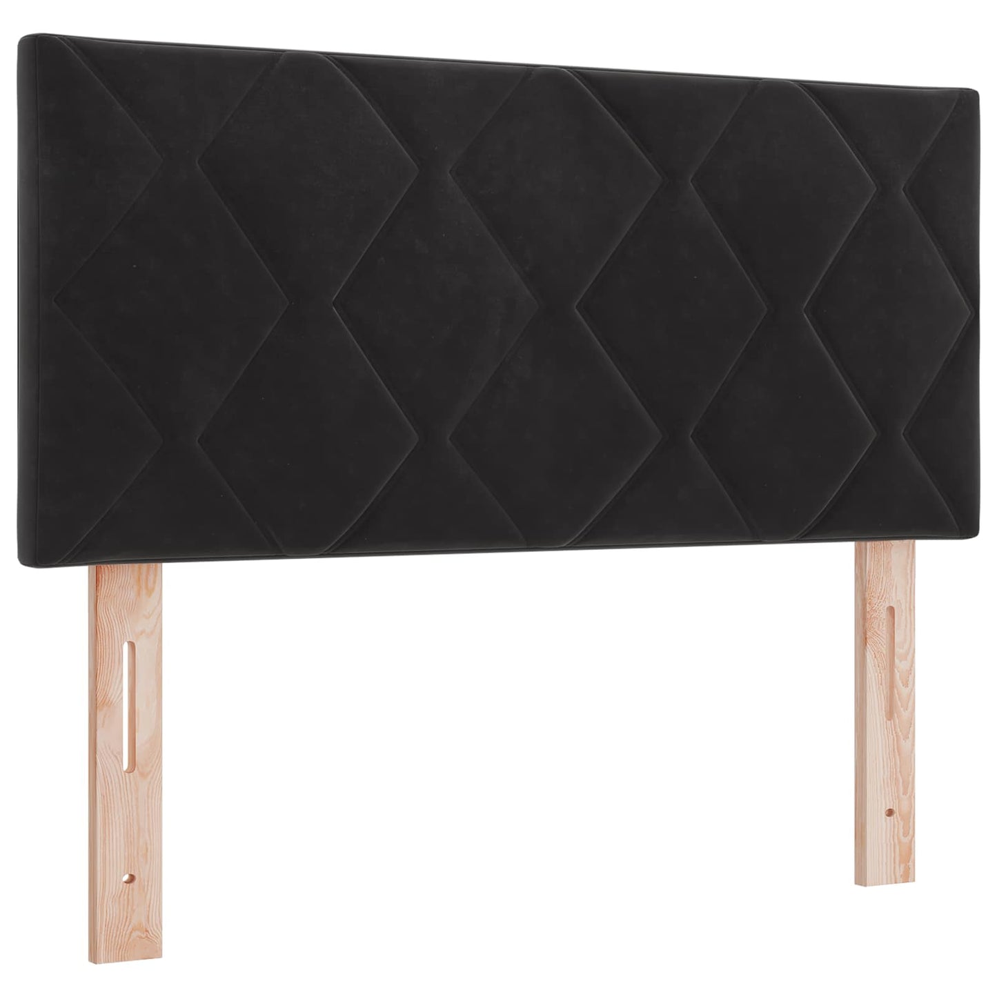 Ottoman seng med madras og LED Sort 90 x 190 cm Velour