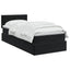Ottoman seng med madras og LED Sort 90 x 190 cm Velour