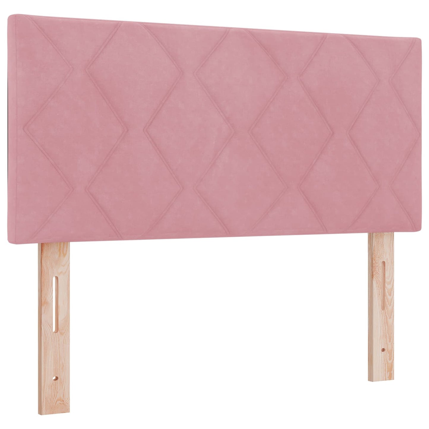 Ottoman seng med madras og LED Lyserød 90 x 190 cm Velour