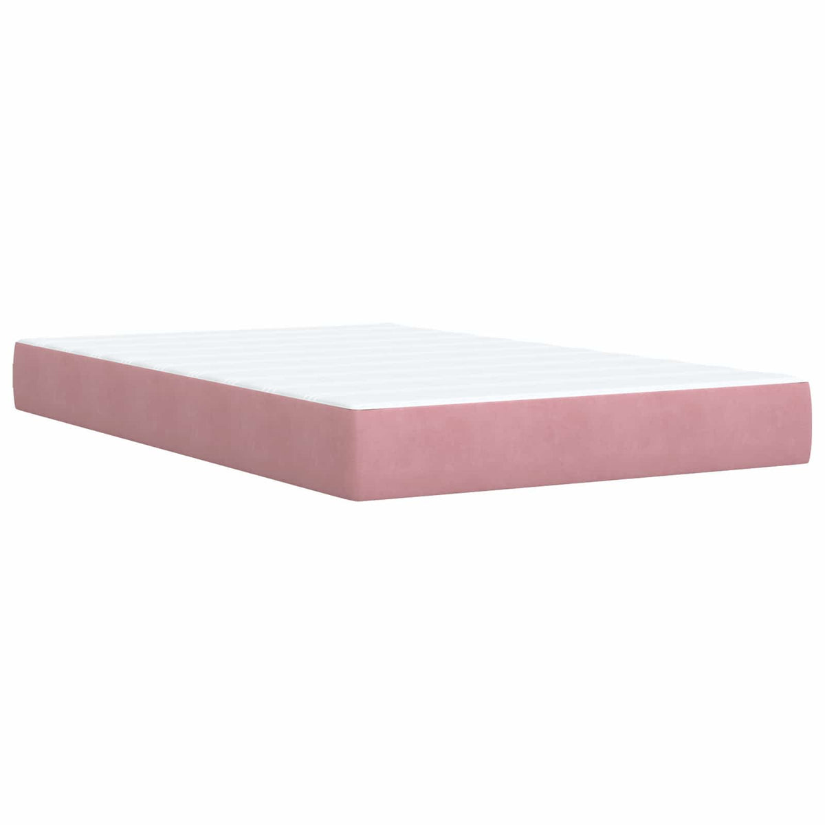 Ottoman seng med madras og LED Lyserød 120 x 190 cm Velour
