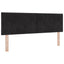 Ottoman seng med madras og LED Sort 160 x 200 cm Velour