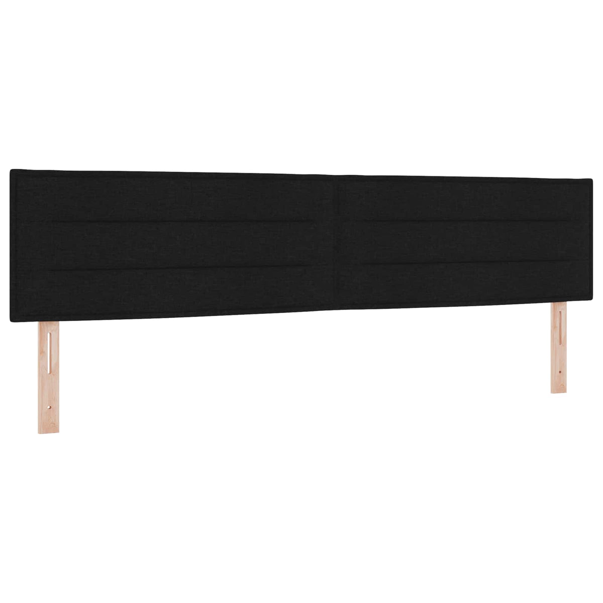 Ottoman seng med madras og LED Sort 200 x 200 cm Stof