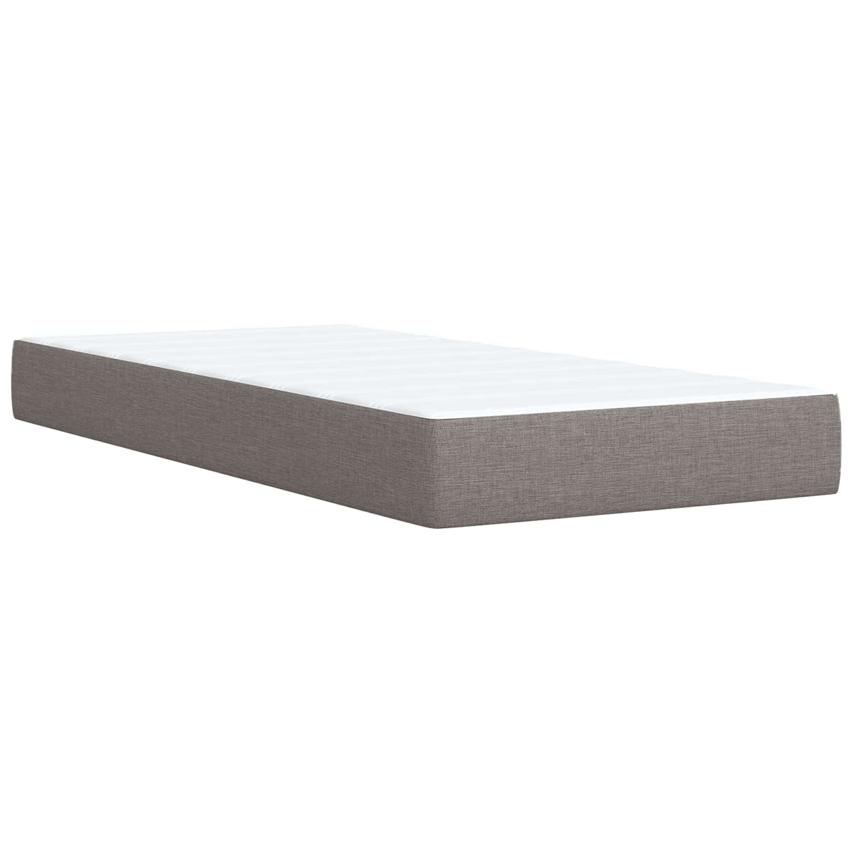 Ottoman seng med madras og LED Gråbrun 160 x 200 cm Stof