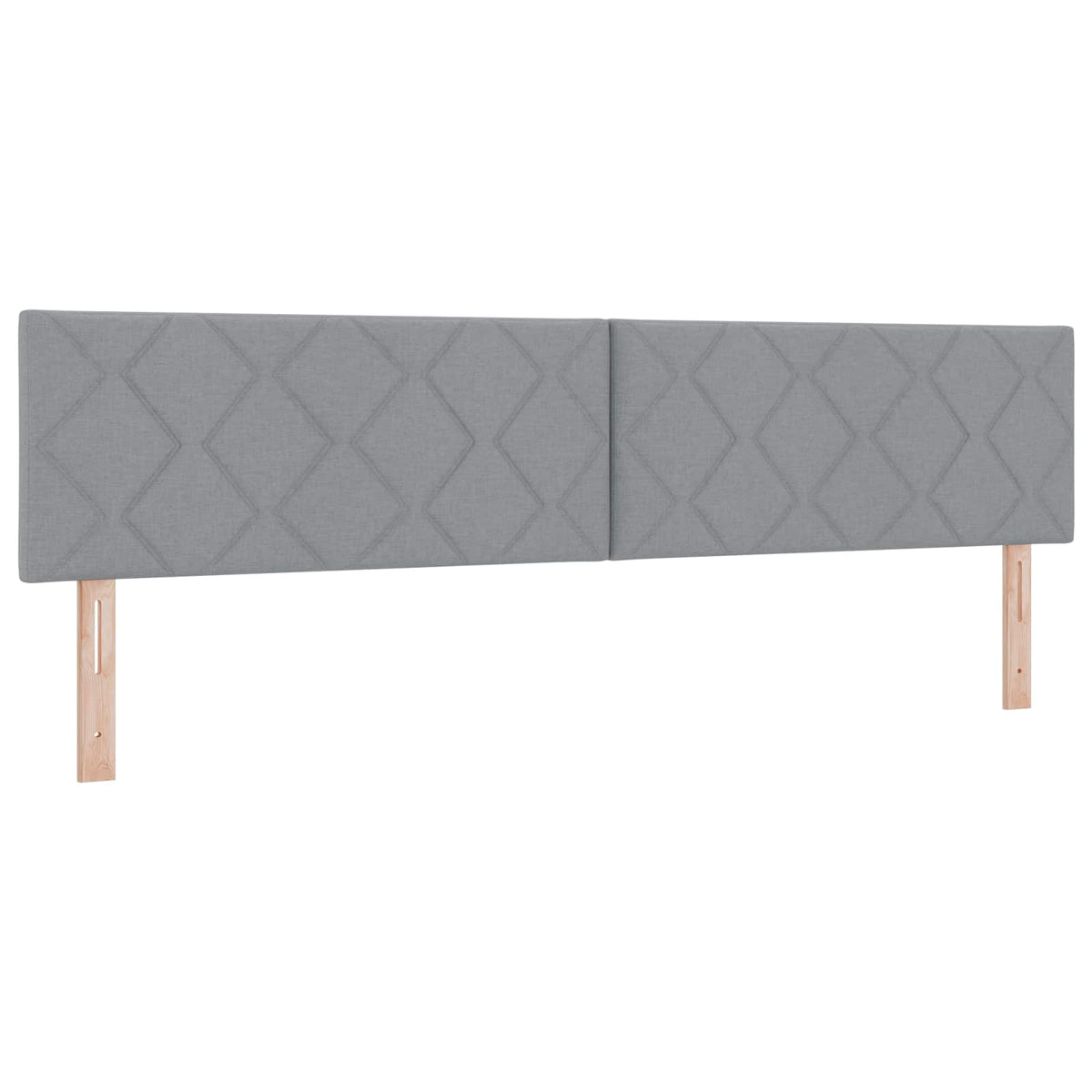 Ottoman seng med madras og LED Lysegrå 200 x 200 cm Stof