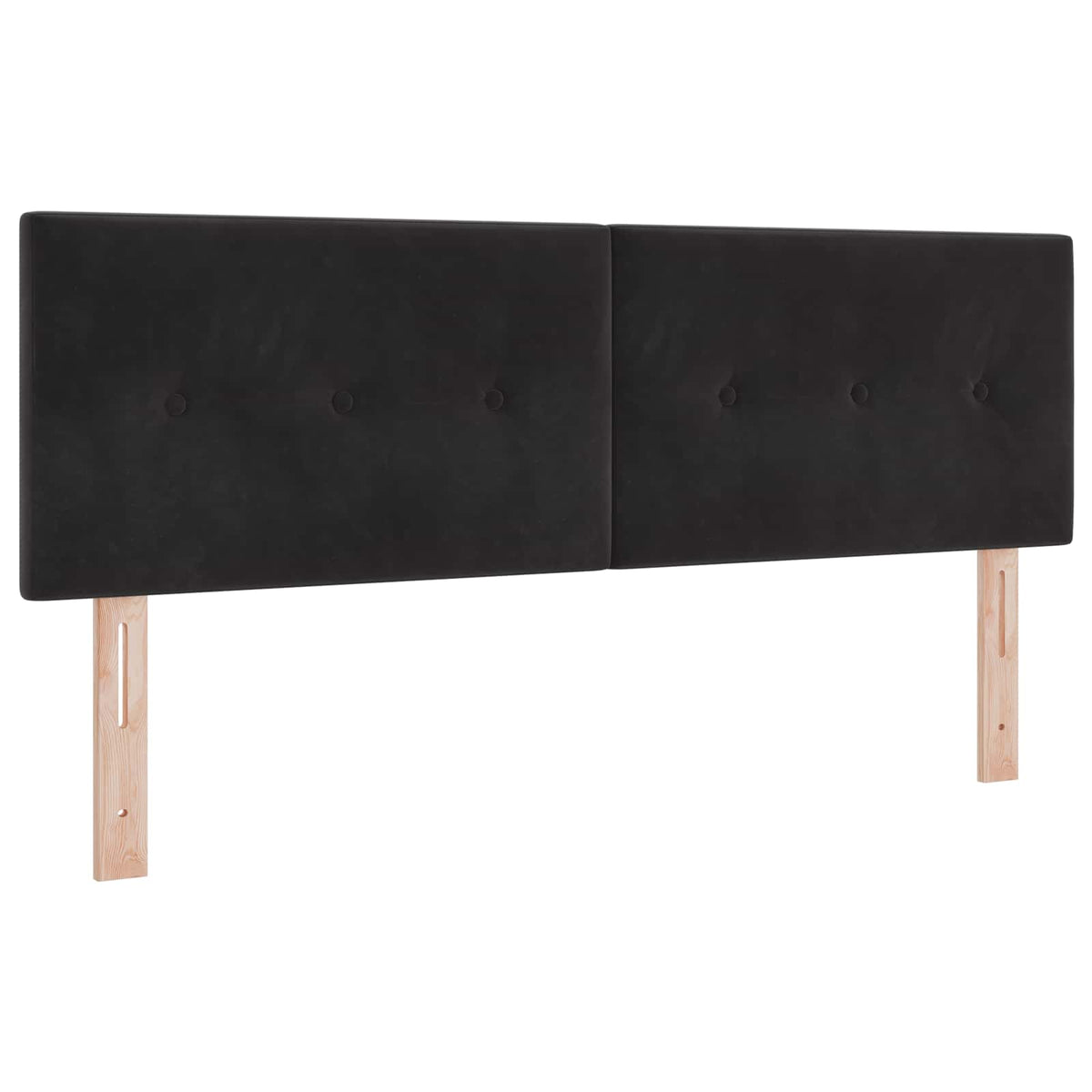Ottoman seng med madras og LED Sort 160 x 200 cm Velour