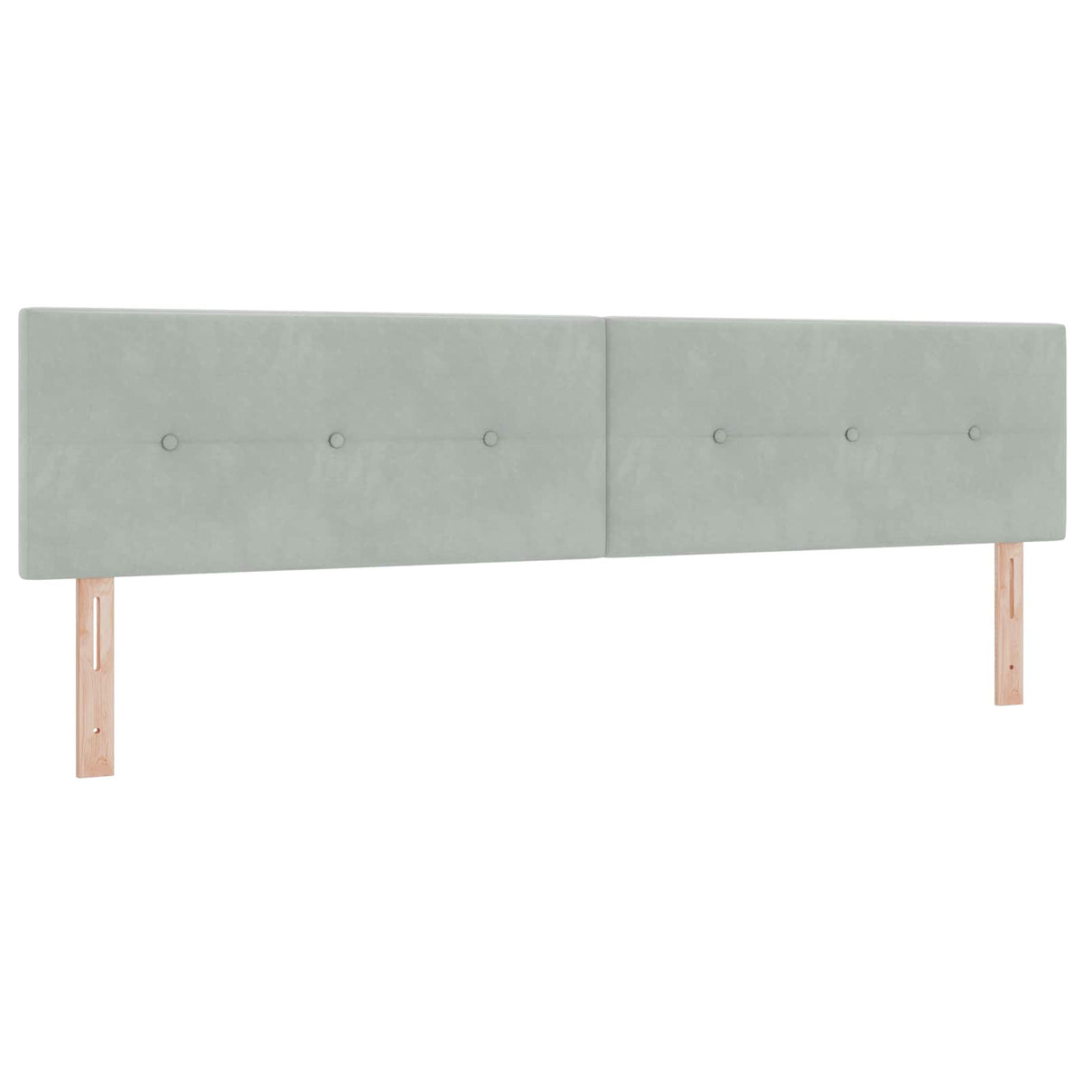 Ottoman seng med madras og LED Lysegrå 200 x 200 cm Velour