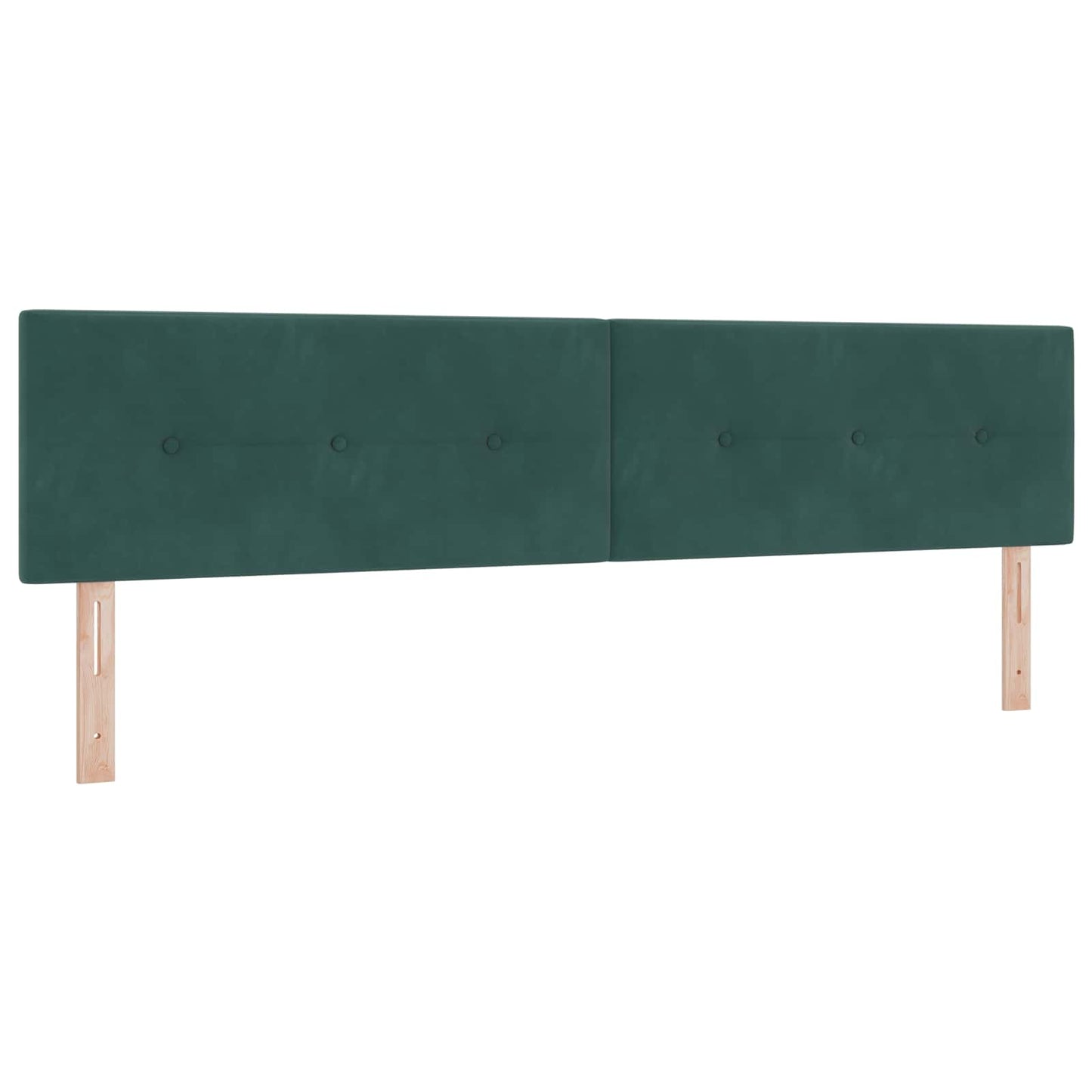 Ottoman seng med madras og LED Mørkegrøn 200 x 200 cm Velour