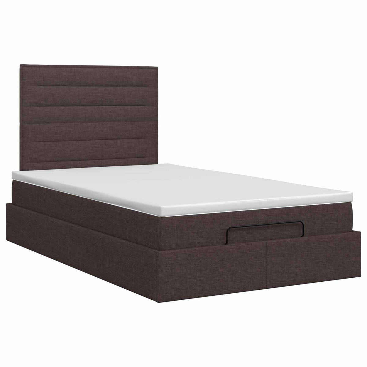 Ottoman seng med madras Mørk Brun 120 x 190 cm Stof