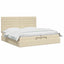 Ottoman seng med madras Cremefarvet 200 x 200 cm Stof