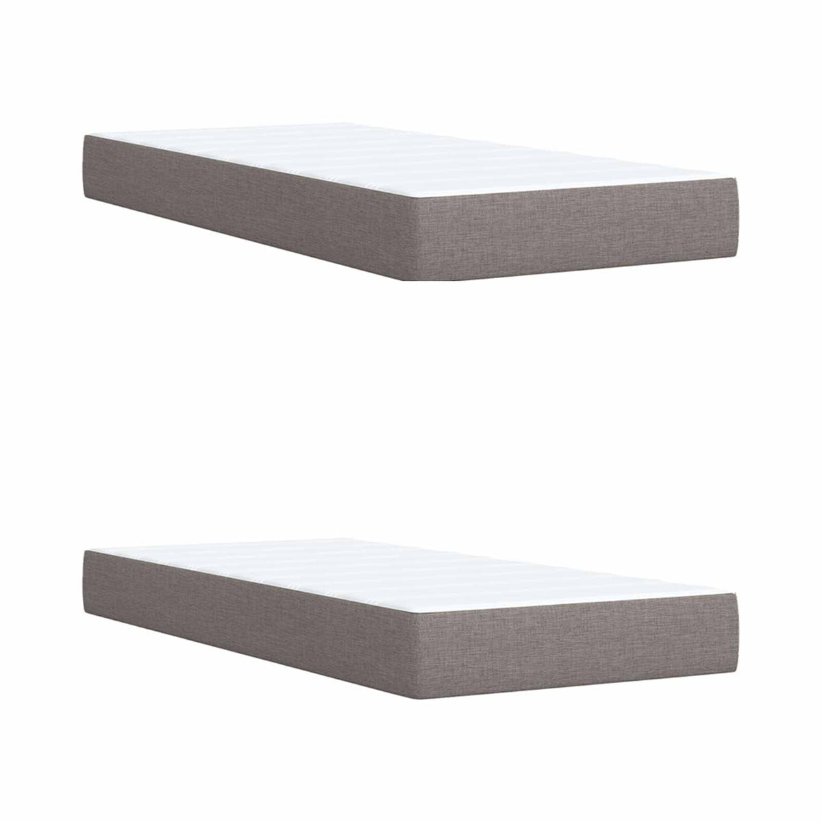 Ottoman seng med madras Gråbrun 200 x 200 cm Stof