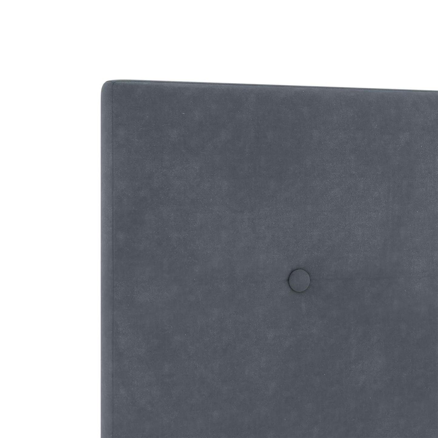 Ottoman seng med madras med hovedgærde 2 stk. Mørkegrå Fløjl