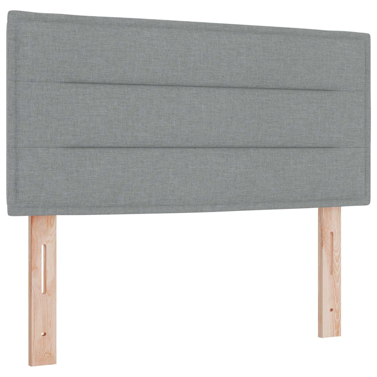 Ottoman seng med madras og LED Lysegrå 120 x 190 cm Stof