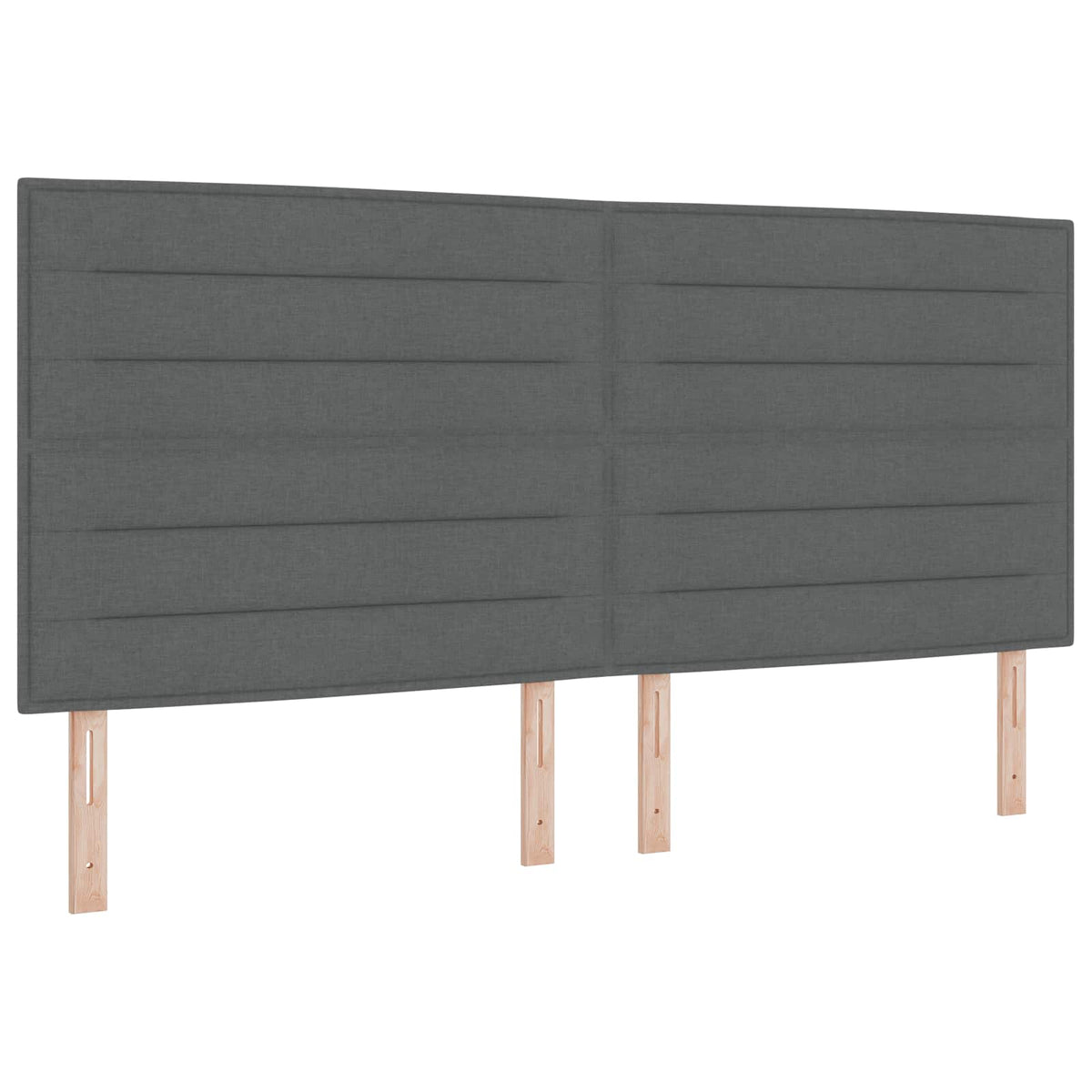 Ottoman seng med madras og LED Mørkegrå 200 x 200 cm Stof