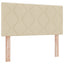 Ottoman seng med madras og LED Cremefarvet 120 x 190 cm Stof