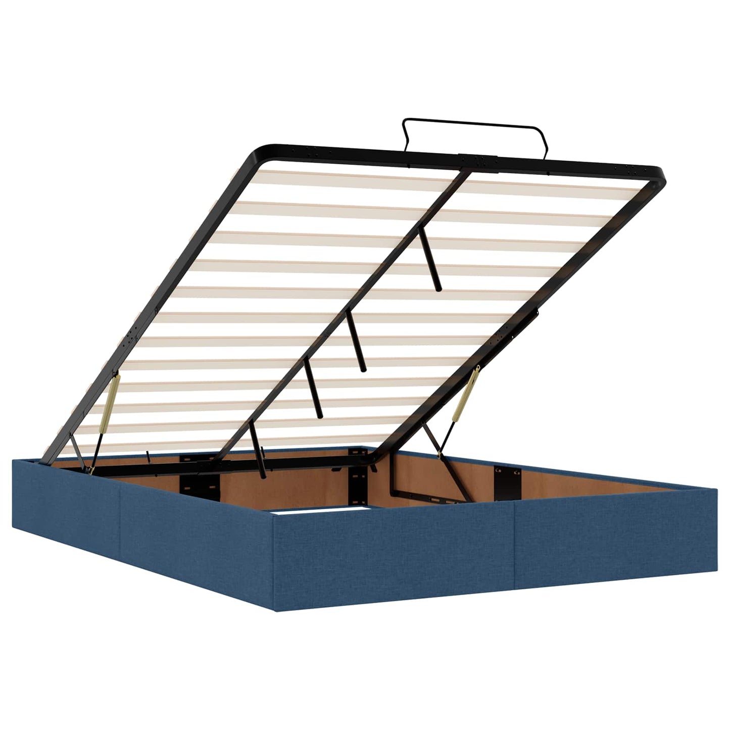 Ottoman seng med madras og LED Blå 140 x 190 cm Stof