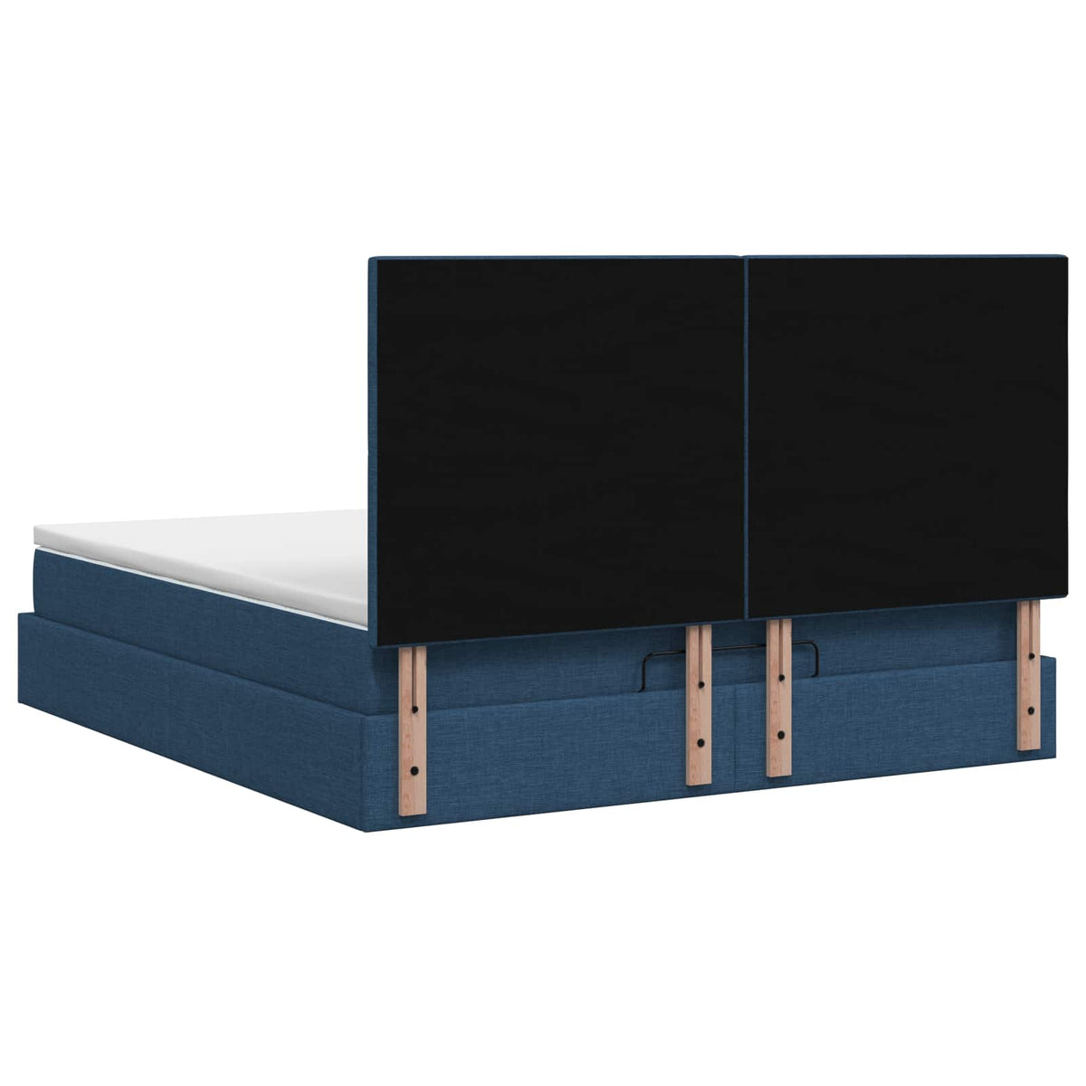 Ottoman seng med madras og LED Blå 140 x 190 cm Stof