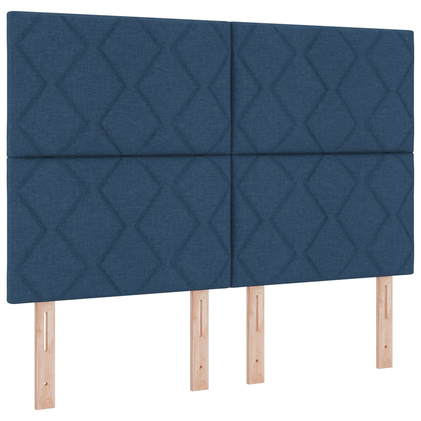 Ottoman seng med madras og LED Blå 160 x 200 cm Stof