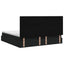 Ottoman seng med madras og LED Sort 200 x 200 cm Stof