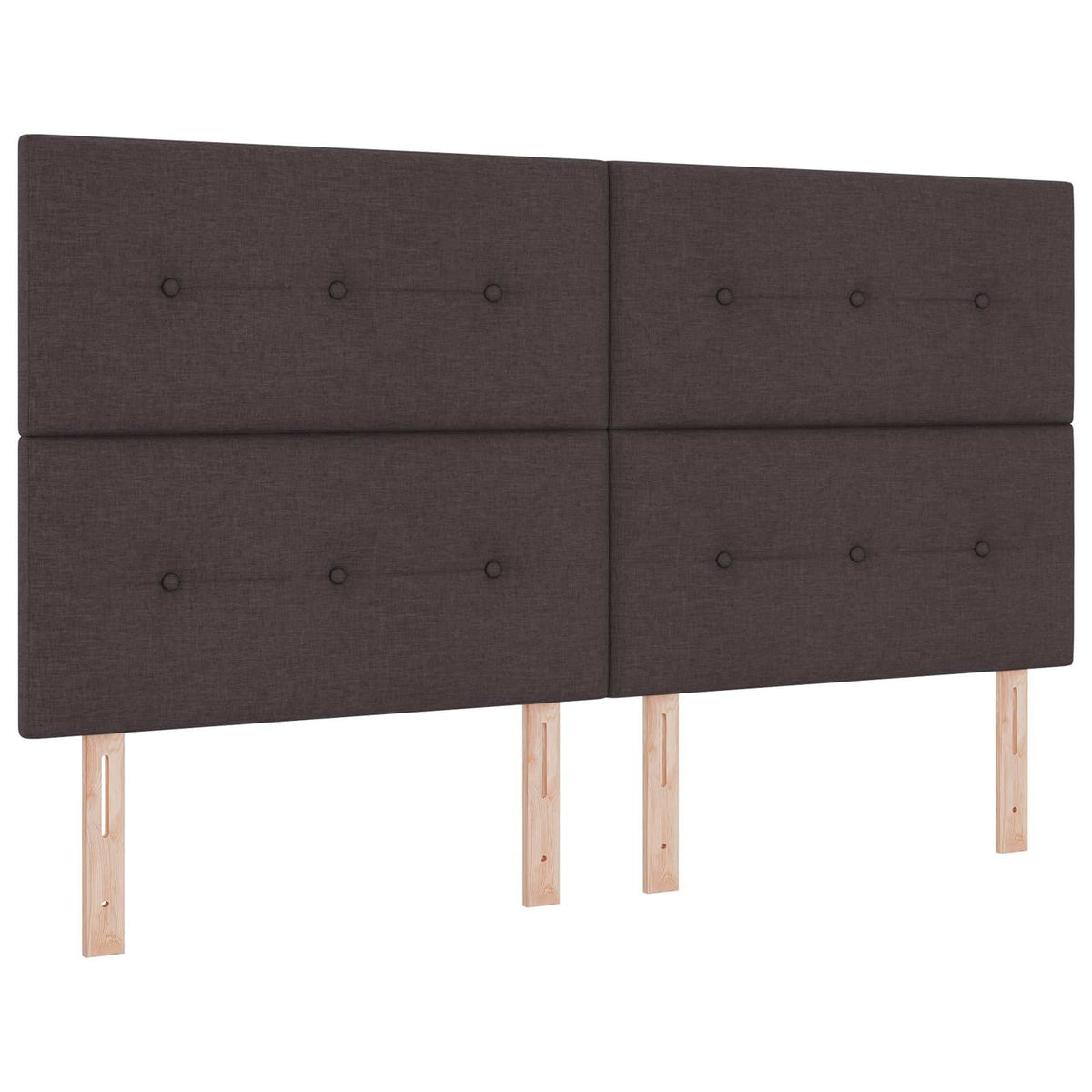 Ottoman seng med madras og LED Mørk Brun 180 x 200 cm Stof