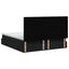 Ottoman seng med madras og LED Sort 160 x 200 cm Stof