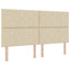 Ottoman seng med madras og LED Cremefarvet 180 x 200 cm Stof